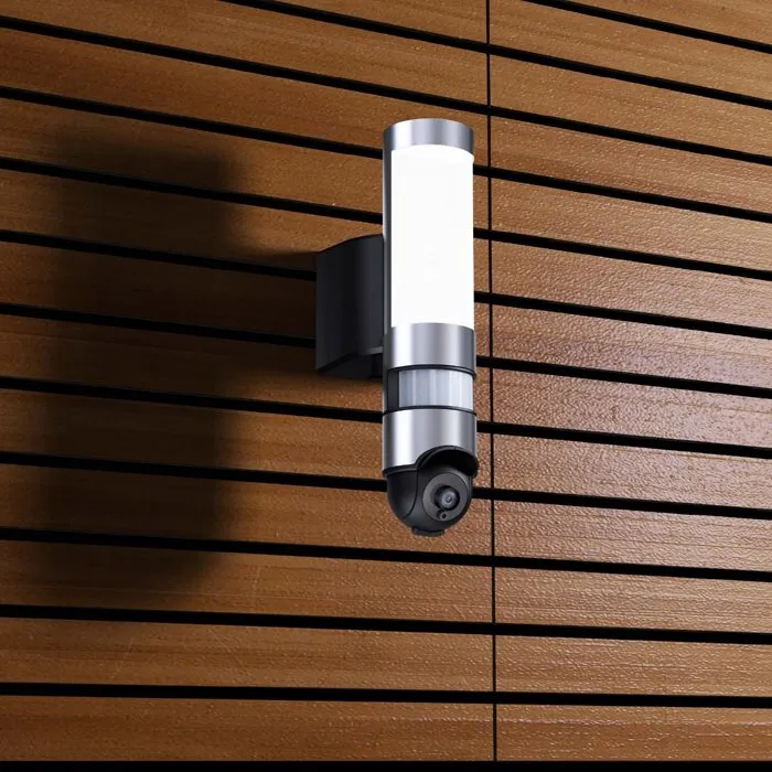 KYF - Caméra extérieure connectée Wifi, rotative, filaire 220V avec éclairage LED 1600 Lm et capteurs 3MP pour surveillance précise