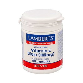 Lamberts Vitamine E Naturelle 250 UI 100 Gélules - Complément Alimentaire Antioxydant