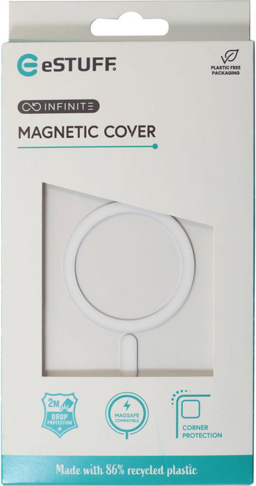 eSTUFF INFINITE OSLO Coque magnétique hybride avec 86% de plastique recyclé pour iPhone 17/16 - Compatible MagSafe - Protection contre les chutes
