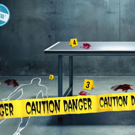 Kit 8 Pièces Scène de Crime avec Cinta Caution, Marqueurs et Taches de Sang, Accessoire Halloween 2025