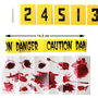 Kit 8 Pièces Scène de Crime avec Cinta Caution, Marqueurs et Taches de Sang, Accessoire Halloween 2025