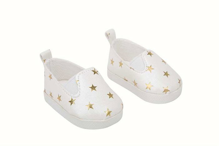 Muñecas Arias Set de Chaussures Blanc avec Étoiles pour Poupée de 45 cm, 3 ans et plus