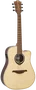 LAG Tramontane 218 A/E Guitare électro-acoustique Dreadnought Cutaway Table massive épicéa Engelmann Palissandre - Naturelle