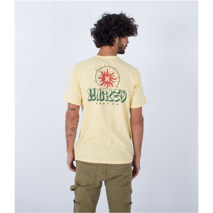 T-shirt à manches courtes homme Hurley MTS0035680-H713 Jaune (S)
