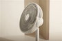 Duux DXCF60 Ventilateur de pied silencieux Essence blanc, 7 vitesses, oscillant, fonction nuit, très puissant (13 dB)