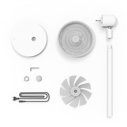 Duux DXCF60 Ventilateur de pied silencieux Essence blanc, 7 vitesses, oscillant, fonction nuit, très puissant (13 dB)