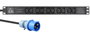 Lanview Barre de distribution 19" pour montage en rack 1U, 3m, 16A, 10 prises C13 avec ampèremètre