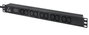 Lanview Barre de distribution 19" pour montage en rack 1U, 3m, 16A, 10 prises C13 avec ampèremètre