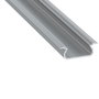KIMERA-SELDE Profilé aluminium anodisé argent avec diffuseur opale et embouts, 2,02 m