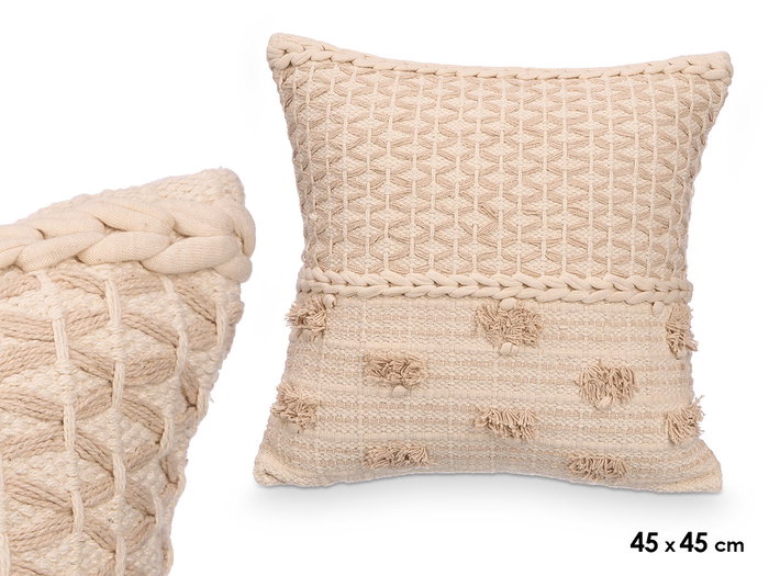 Giftdecor Coussin Borlas Beige 45x45 cm avec Housse en Coton et Polyester (Set de 6) Giftdecor Coussin Borlas Beige 45x45 cm avec Housse en Coton et Polyester (Set de 6)
