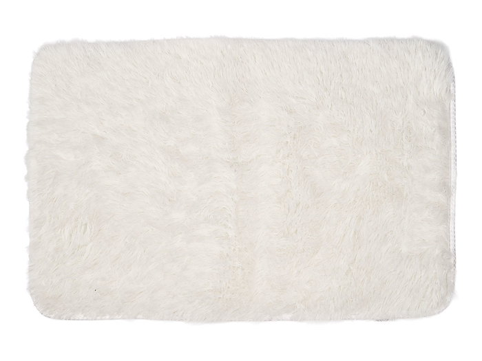 BERILO Tapis de bain à poils blanc 50x80cm