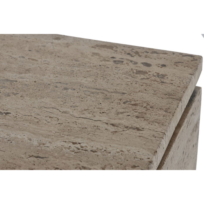 Home ESPRIT Buffet Naturel Bois et Marbre