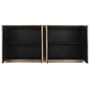 Home ESPRIT Buffet Naturel Bois et Marbre