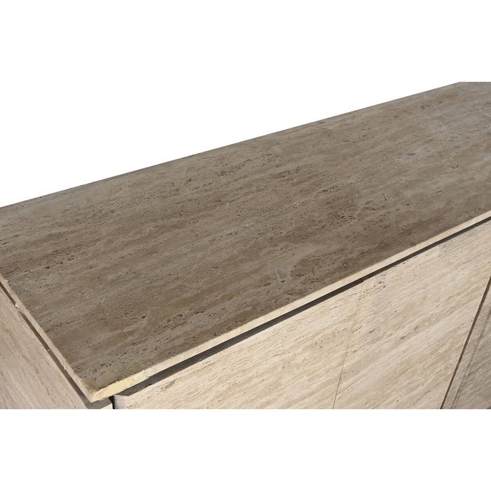 Home ESPRIT Buffet Naturel Bois et Marbre