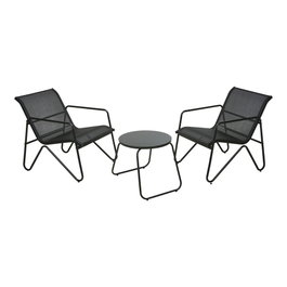 Ensemble de jardin 3 pièces métal anthracite