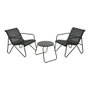Ensemble de jardin 3 pièces métal anthracite