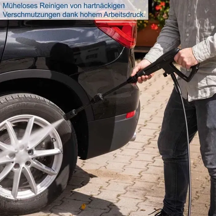 Scheppach Nettoyeur haute pression électrique HPC1400 1400 W 110 bar, Tuyau 3 m, Débit 390 L/h, Poignée de transport