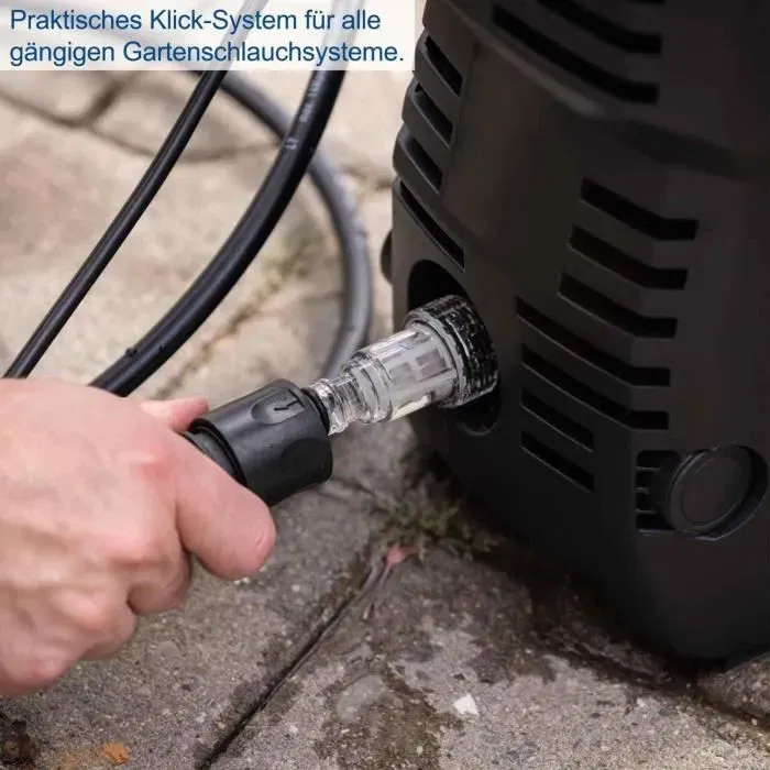 Scheppach Nettoyeur haute pression électrique HPC1400 1400 W 110 bar, Tuyau 3 m, Débit 390 L/h, Poignée de transport