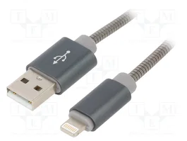 GEMBIRD Câble Cablexpert USB 2.0 USB A vers Apple Lightning, 1m, gris