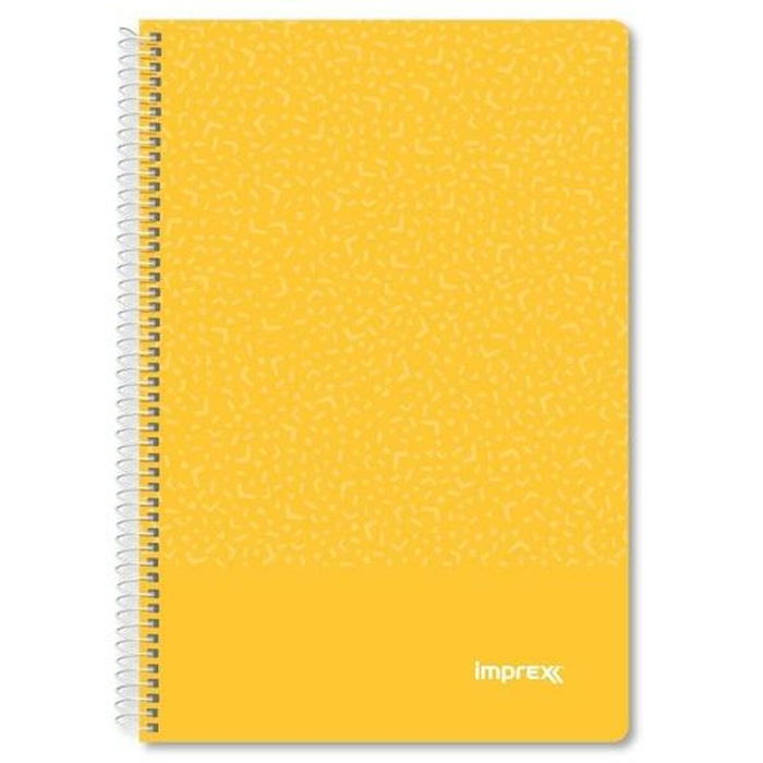 Cahier Imprex Jaune Feuille 80 Volets (4 Unités)