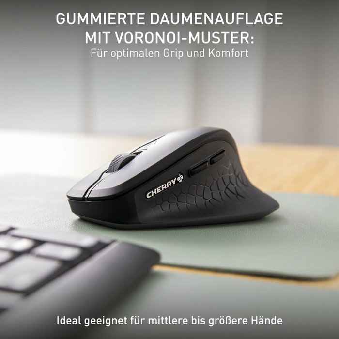 Cherry Stream Mouse Comfort - Souris ergonomique sans fil 4000 DPI Noir