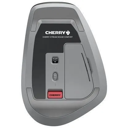 Cherry Stream Mouse Comfort - Souris ergonomique sans fil pour droitiers, 6 boutons, capteur optique 4000 DPI, connexion 2.4 GHz