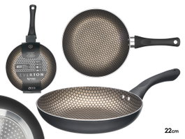 Kinvara Poêle Induction Antiadhésive Panel Abeille 22 cm Noir (Set de 6)