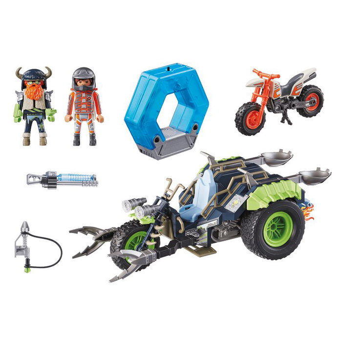 Playmobil Espias Rebeldes Del Artico Triciclo, avec catapultes, 2 figurines, lumières et son, 33 x 16 x 12 cm, dès 6 ans