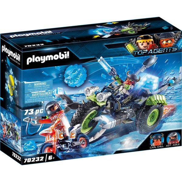 Playmobil Espias Rebeldes Del Artico Triciclo, avec catapultes, 2 figurines, lumières et son, 33 x 16 x 12 cm, dès 6 ans
