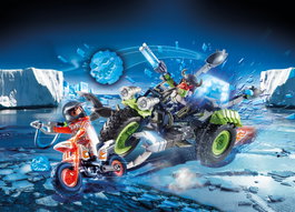 Playmobil Espias Rebeldes Del Artico Triciclo, avec catapultes, 2 figurines, lumières et son, 33 x 16 x 12 cm, dès 6 ans