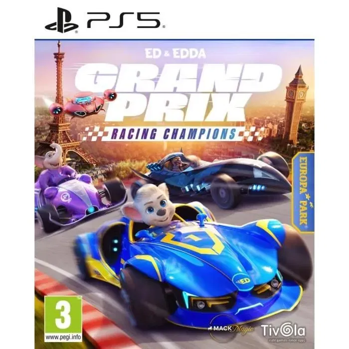 Just For Games Ed & Edda Grand Prix Racing Champions - Jeu de course pour PS5, personnages attachants et circuits délirants, accessible dès 3 ans Just For Games Ed & Edda Grand Prix Racing Champions - Jeu de course pour PS5, personnages attachants et circuits délirants, accessible dès 3 ans