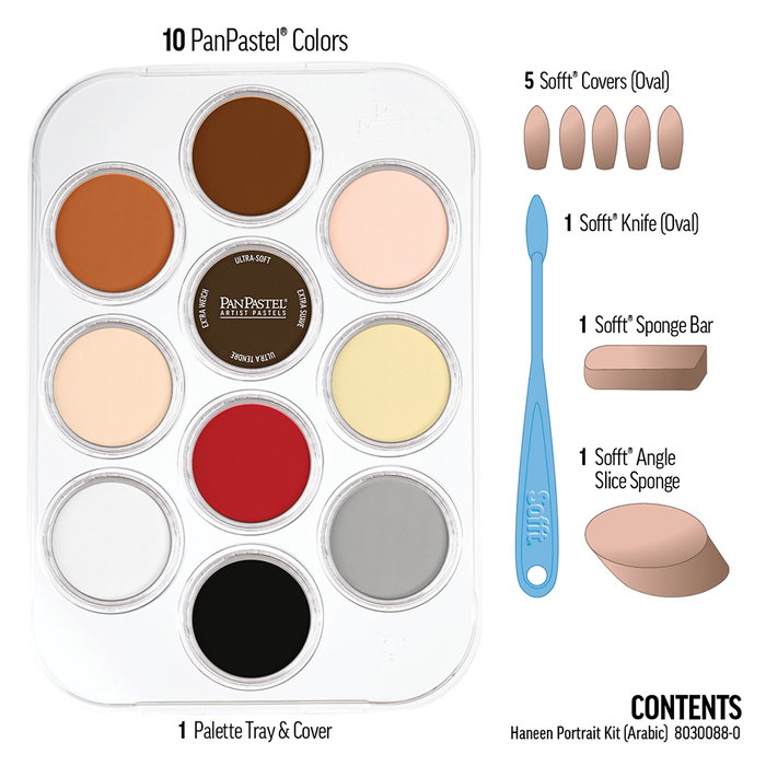 Panpastel Kit de 10 pastels pour portrait avec Haneen (Langue arabe)