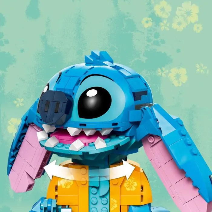 LEGO Disney 43249 Stitch - Jeu de Construction avec Figurine et Cornet de Glace, 730 pièces, 9 ans et plus