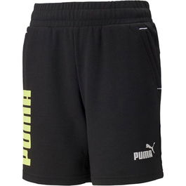 Short de Sport Puma Power Shorts Kids Noir