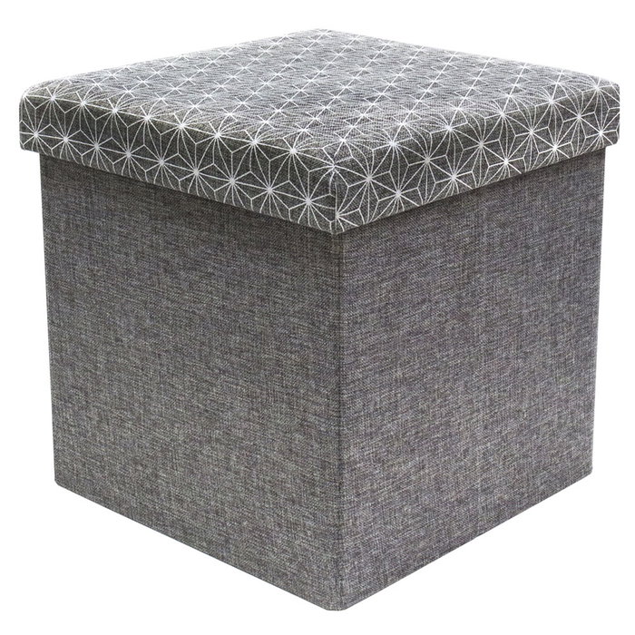 Home Deco Factory CAJA-PUF PLEGABLE GRIS Home Deco Factory CAJA-PUF PLEGABLE GRIS