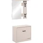 Vestiaire d'entrée Limone Décor sable - L65 x H180 x P25 cm