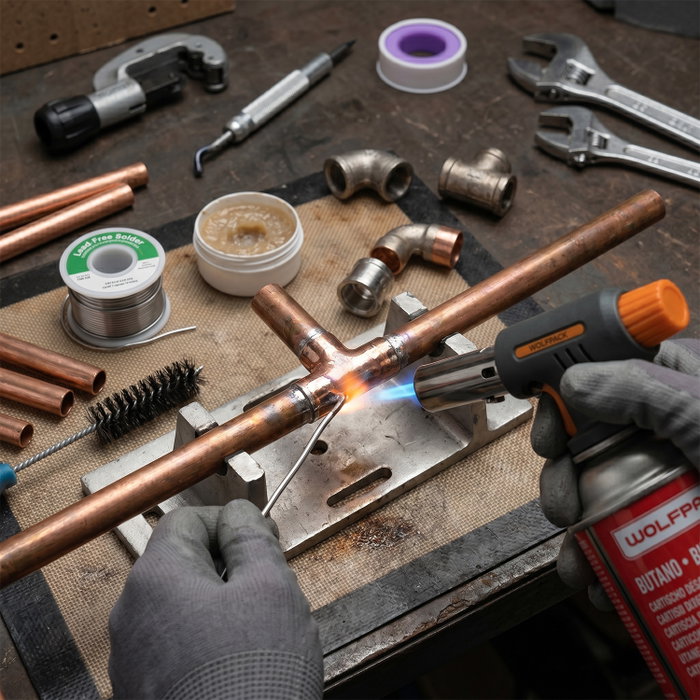 WOLFPACK LINEA PROFESIONAL Soplete à cartouche 0,227 kg avec allumage piézoélectrique