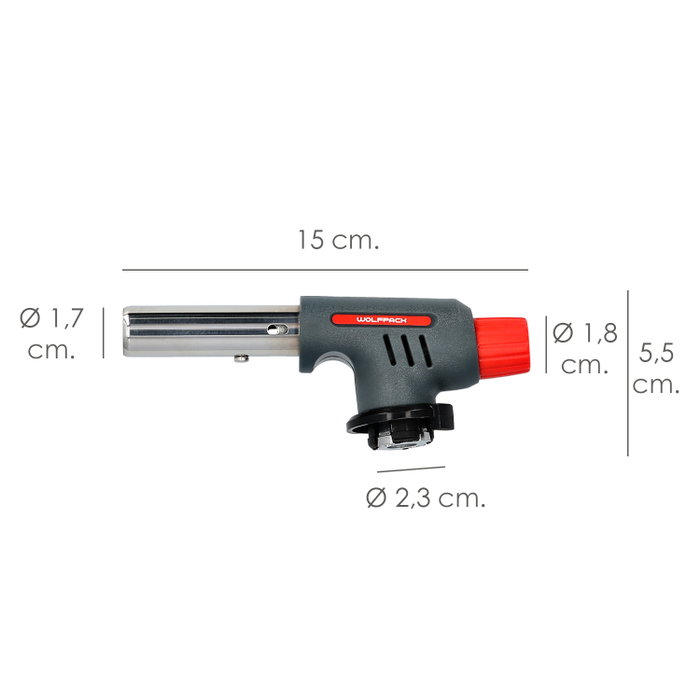 WOLFPACK LINEA PROFESIONAL Soplete à cartouche 0,227 kg avec allumage piézoélectrique