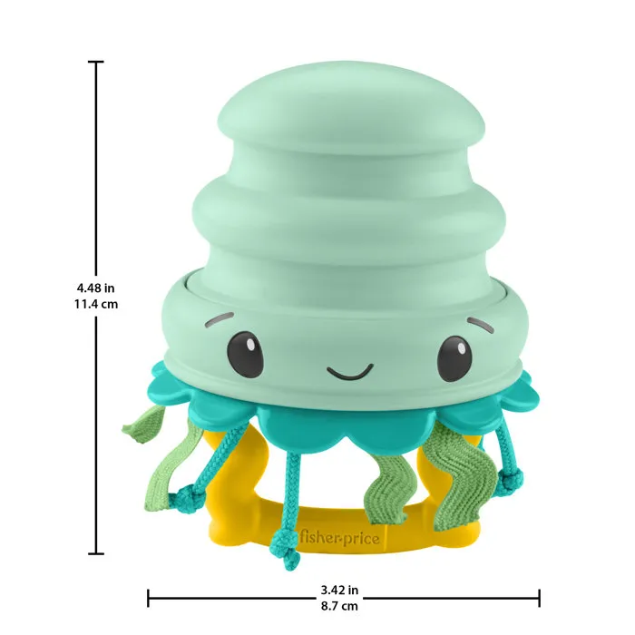 Fisher-Price - Hochets Amis de l'Océan - Jouet d'éveil avec différentes textures (tissus et silicones) - Pour bébé - Thème marin