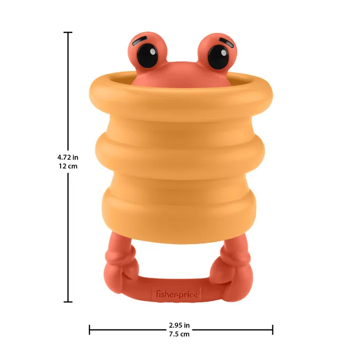 Fisher-Price - Hochets Amis de l'Océan - Jouet d'éveil avec différentes textures (tissus et silicones) - Pour bébé - Thème marin