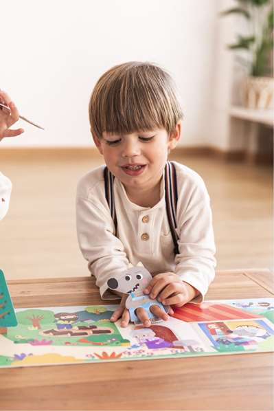 Diset Puzzle XXL Le Petit Chaperon Rouge - Puzzle de construction et livre d'histoire avec 30 pièces et marionnettes de doigt