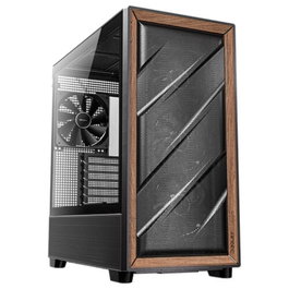 Antec Flux Boîtier PC Gaming Midi Tower ATX Noir Bois avec Fenêtre Latérale USB 3.2