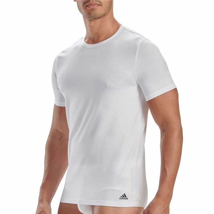 T-shirt à manches courtes homme Adidas Ss Tee Crew Active Core Cotton Blanc 3 Unités