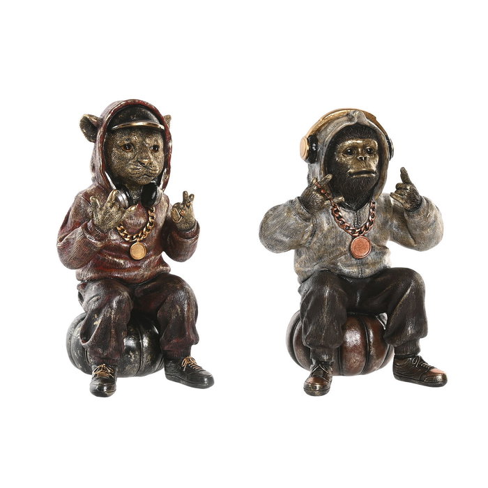 Home ESPRIT Figurine Décorative Marron Doré (2 Unités) Home ESPRIT Figurine Décorative Marron Doré (2 Unités)