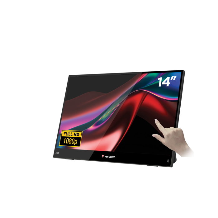 Verbatim LIGHT Moniteur Tactile Portable 14 pouces Full HD IPS