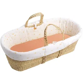 Sauthon Couffin bébé Sunlight Blanc / Terra cotta avec matelas et habillage