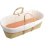 Sauthon Couffin bébé Sunlight avec matelas et habillage coton - Blanc et Terra Cotta - 0 à 4 mois