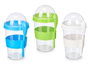 LEKNES Lot de contenants avec verre, cuillère et couvercle 400 ml - Assortiment 3 couleurs