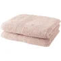 Today - Lot de 2 serviettes de bain 50x90 cm 100% coton 450 g/m² - Rose des sables