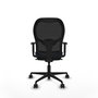 Piqueras y Crespo Chaise de Bureau Jorquera Bleu Marine et Noir